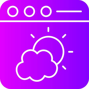 Bulut. Web simgesi basit illüstrasyon