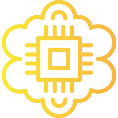 Bulut simgesi vektör illüstrasyonu