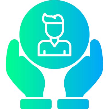 İnsan ve finans ikonunun vektör illüstrasyonu