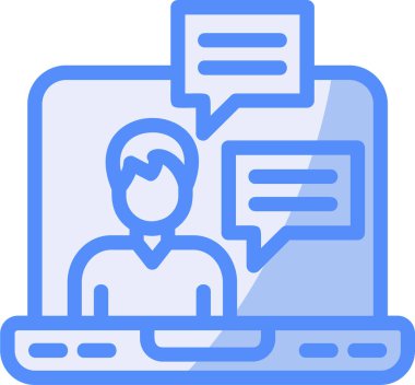 Konuş. Web simgesi basit illüstrasyon