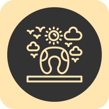 Vektör güneş simgesi illüstrasyonu