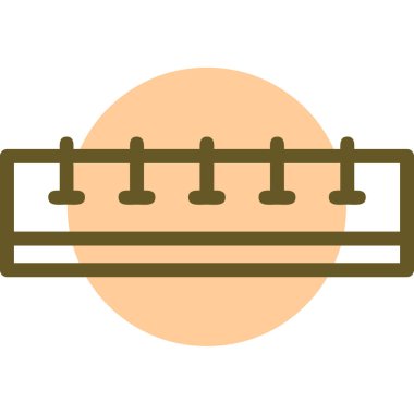 ahşap çit simgesi, vektör illüstrasyonu