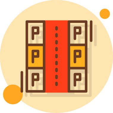 İşareti simgesi Otopark, illüstrasyon vektör