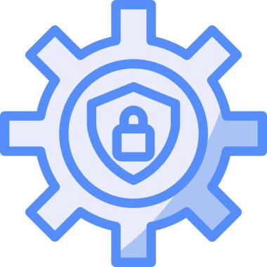 güvenlik kilidi koruma simgesi tam taslak biçimi