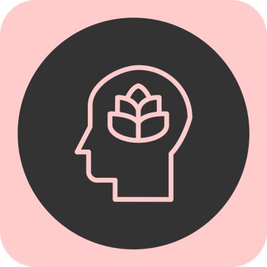 İnsan kafası simgesinin vektör illüstrasyonu