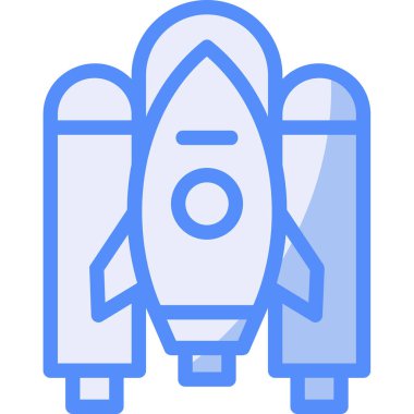 Uzay gemisi simgesi vektör illüstrasyonu