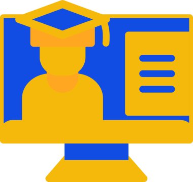 eğitim web simgesi basit illüstrasyon