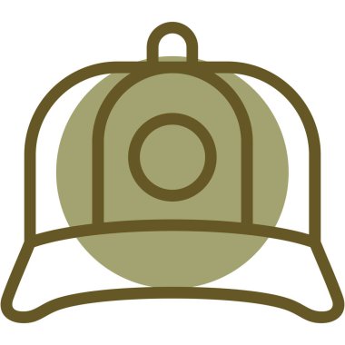 Beyzbol şapkası, illüstrasyon, vektör, beyaz arkaplan.