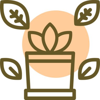 bitki simgesi vektör illüstrasyonu