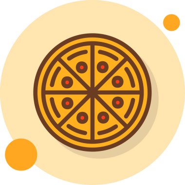 pizza. Web simgesi basit illüstrasyon