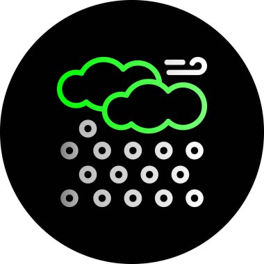 Soyut arkaplanda bulut yağmuru simgesi izole