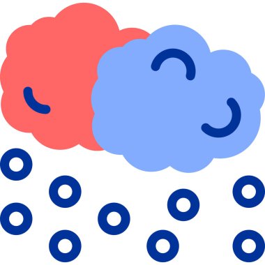 Fırtına bulutu simge vektör çizim