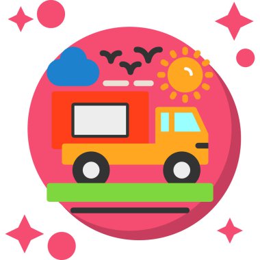 Uzun gölgeli otobüs düz simgesi, 10 Pound