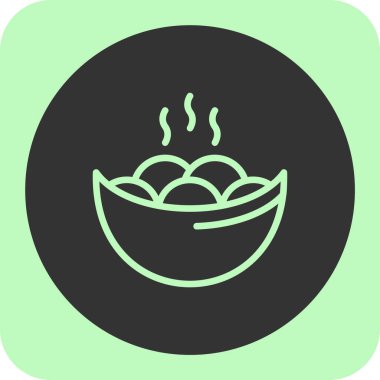 Pirinç ve yiyecek ikonunun vektör illüstrasyonu