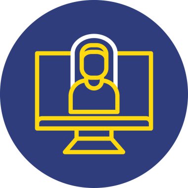 Dizüstü bilgisayar simgesinin vektör çizimi