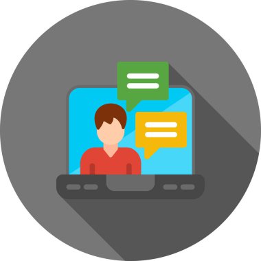 Sohbet vektörü düz illüstrasyon