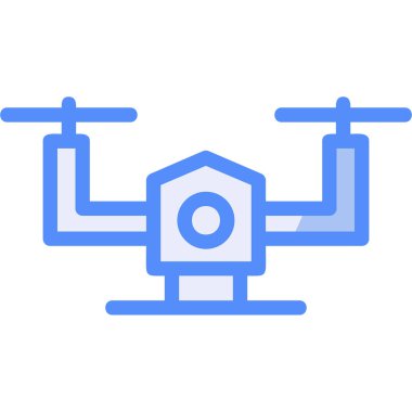 Drone vektör ince çizgi simgesi