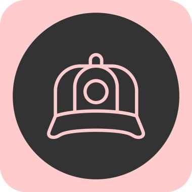 Şapka ikonu. Web için başlık vektör simgelerinin basit çizimi