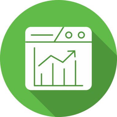 iş ve finans düz ikon vektör çizimi