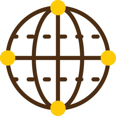 Toprak küresi ikonu. Web için dünya vektör simgelerinin özet çizimi