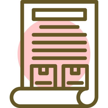 Belge. Web simgesi basit illüstrasyon