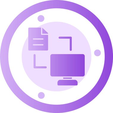 Bir bilgisayar simgesinin vektör illüstrasyonu