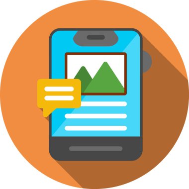 Cep telefonu. Web simgesi basit illüstrasyon