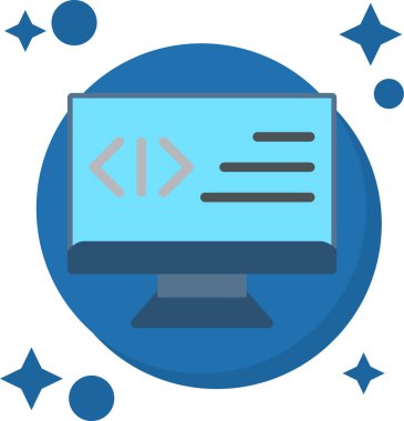 Web geliştirme simgesi. Basit resimleme