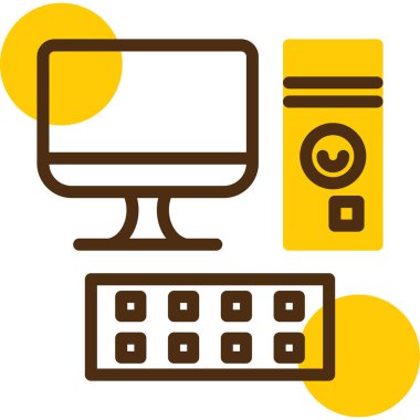 Bir fareyle bilgisayarın vektör çizimi