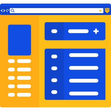 Web sayfası arayüz renk simgesi