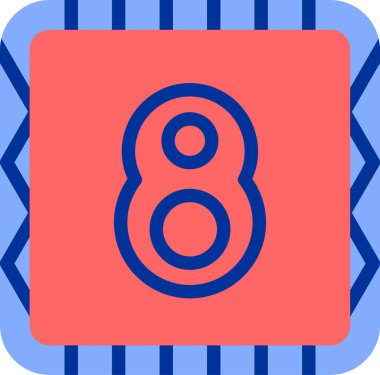 Sekiz numaralı simge, vektör illüstrasyonu