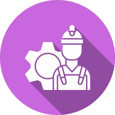 Mühendis. Web simgesi basit illüstrasyon