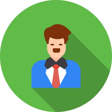 İş adamı vektör simgesi düz illüstrasyon