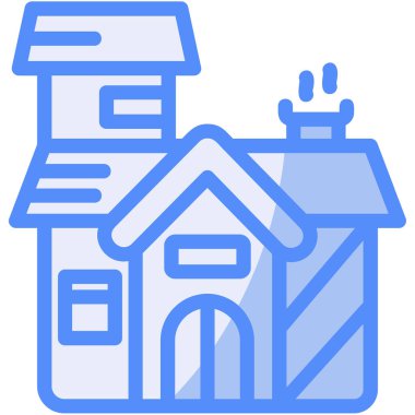 bina binası simgesi - taslak biçimi