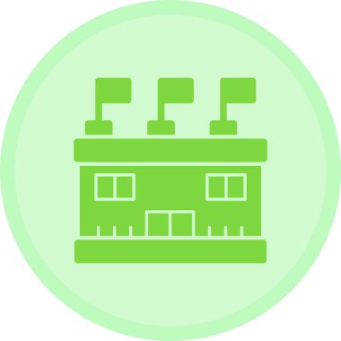 Fabrika modern simgesi, vektör illüstrasyonu