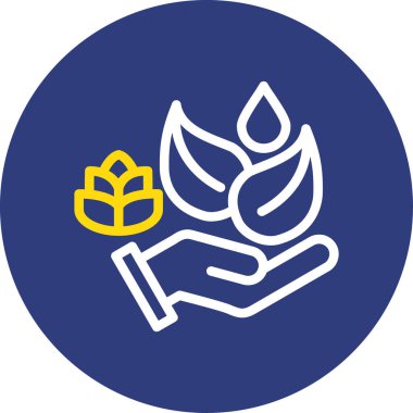 Bitki. Web simgesi basit illüstrasyon