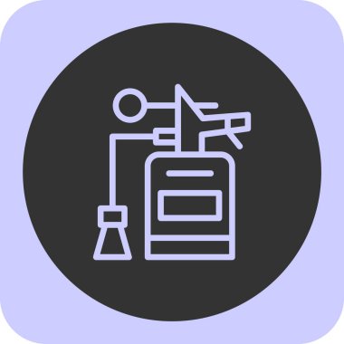 Benzin istasyonu simgesinin vektör illüstrasyonu