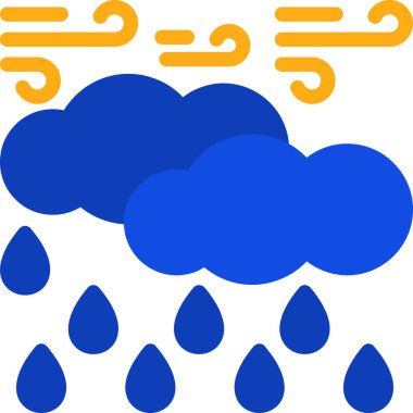 Yağmur. Web simgesi basit illüstrasyon