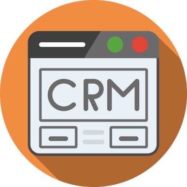 crm düz vektör simgesi