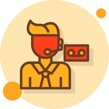 Avatar Adam simgesi, bir adamın vektör çizimi