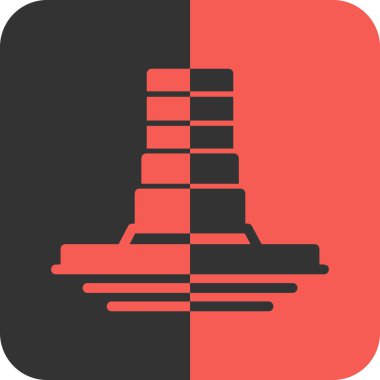 Şeffaf arkaplanda deniz feneri vektör resimleme simgesi. premium kalite tasarımı