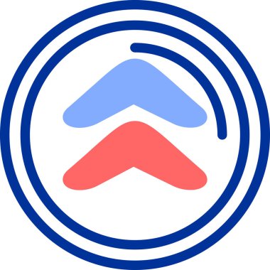 Mavi ve beyaz bir ikonun vektör illüstrasyonu