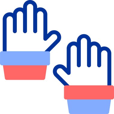 eldiven ikonu, vektör illüstrasyonu