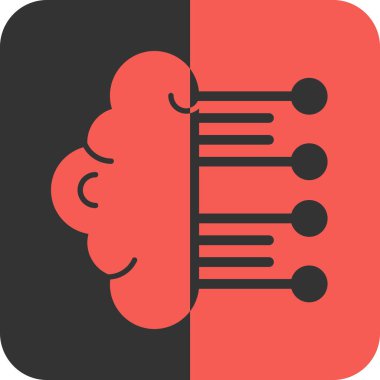 Beyin. Web simgesi basit tasarım