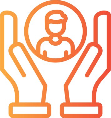 İnsan eli. Basit illüstrasyon