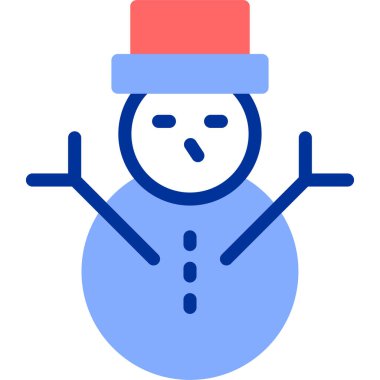 Kardan adam. Web simgesi basit illüstrasyon