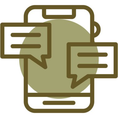 Sohbet simgesinin vektör illüstrasyonu