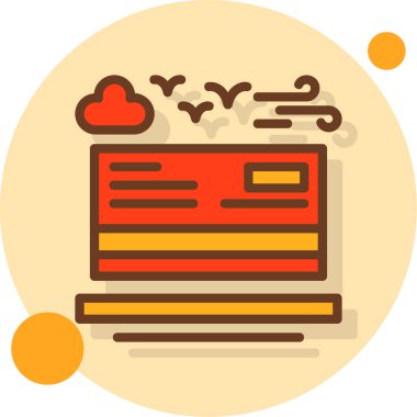 Kahve. Web simgesi basit illüstrasyon