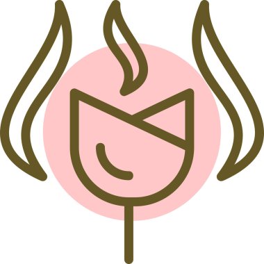 Mumlu bir çiçeğin vektör çizimi