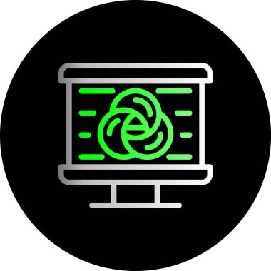 Çizim bilgisayarı simgesi düz illüstrasyon